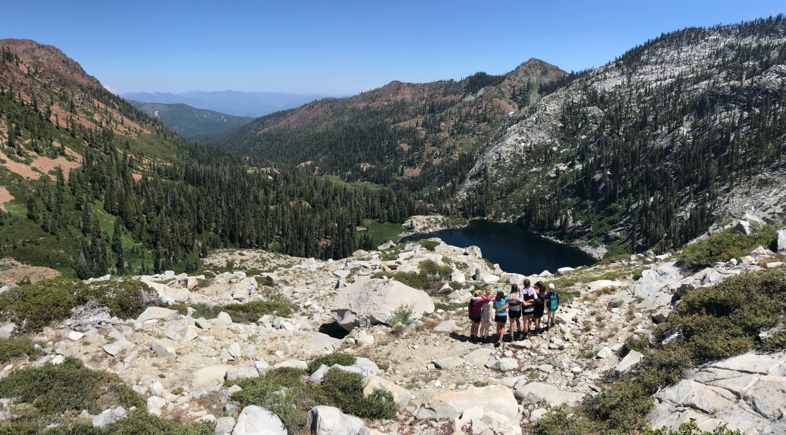 Ascend participants overlooking the Trinity Alps